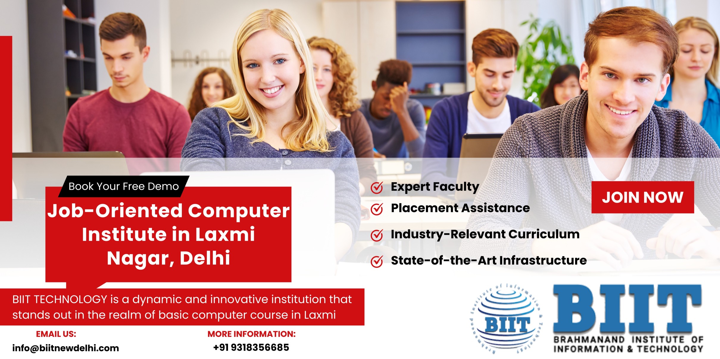 Govt Top Computer Institute in Laxmi Nagar with Job Placement 